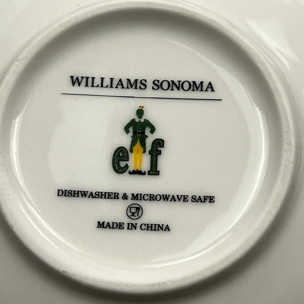 NEW Williams Sonoma Elf Movie Cereal Bowls Multicolor Print Set‎ of 4 Christmas
